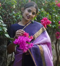 Lavender Kanchipuram Silk Saree1