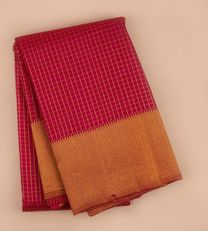 Pink Red  Kanchipuram Silk Saree1