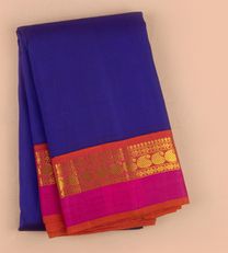 Deep Blue Kanchipuram Silk Saree1