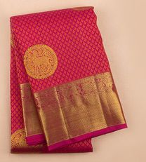 Punch Pink Kanchipuram Silk Saree1