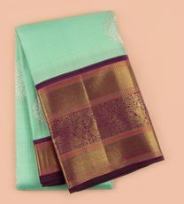 Mint green Kanchipuram Silk Saree1