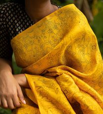 Mustard Yellow Kanchipuram Silk Saree2