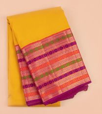 Mango Yellow Kanchipuram Silk Saree1