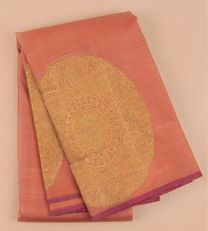 Peach Kanchipuram Silk Saree1