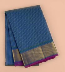 Cobalt Blue Kanchipuram Silk Saree1