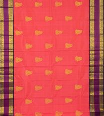 Orangish Pink Kanchipuram Silk Saree2