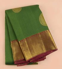 Green Kanchipuram silk Saree1