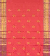 Orangish Pink Kanchipuram Silk Saree2