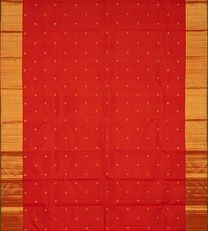 Red Orange Kanchipuram Silk Saree2