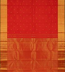 Red Orange Kanchipuram Silk Saree3