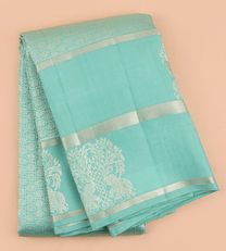 Powder Blue Kanchipuram Silk Saree1