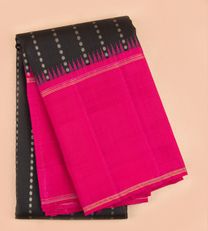 Deep Black Kanchipuram Silk Saree1