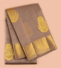 Mauve Kora Kanchipuram Silk Saree1