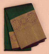 Dark Green Kanchipuram Silk Saree1