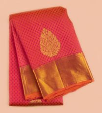Orange Pink Kanchipuram Silk Saree1