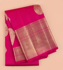 Pink Kora Kanchipuram Silk Saree1