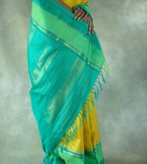 Lemon Yellow Kanchipuram Silk Saree3