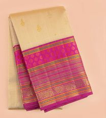 Beige Kanchipuram Silk Saree1
