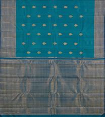 Prussian Blue Kanchipuram Silk Saree3