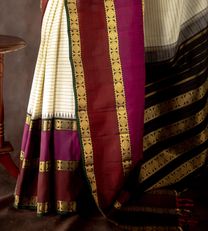 White Kanchipuram Silk Saree2