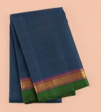 Prussian Blue Kanchipuram silk saree1