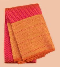Pink Orange Kanchipuram Silk Saree1