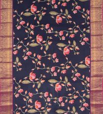 Navy Blue Kanchipuram Silk Saree2