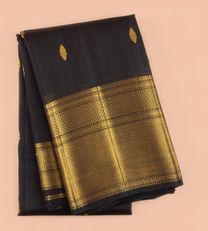 Black Kora Kanchipuram Silk Saree1