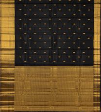 Black Kora Kanchipuram Silk Saree3