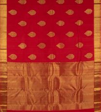 Vermillion Red Kanchipuram Silk Saree3