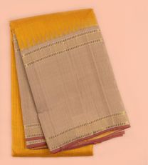 Mustard Yellow Kanchipuram Silk Saree1