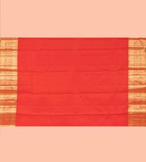 Red Orange Kanchipuram Silk Saree4