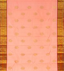 Peach Kanchipuram Silk Saree2