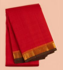 Chilli Red Kanchipuram Silk Saree1