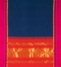 Prussian Blue Kanchipuram Silk Saree3