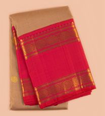 Dark Beige Kanchipuram Silk Saree1
