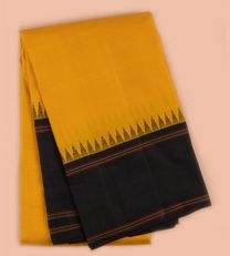 Tangerine Yellow Kanchipuram Silk Saree1