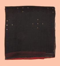 Black Organza Saree With Printed Kalamkari Blouse1