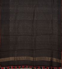 Black Organza Saree With Printed Kalamkari Blouse3