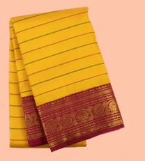 Mango Yellow Kanchipuram Silk Saree1