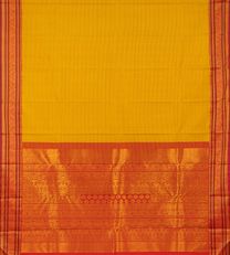 Amber Yellow Kanchipuram Silk Saree3