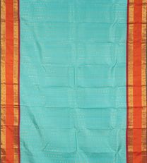 Turquoise Blue Kanchipuram Silk Saree2