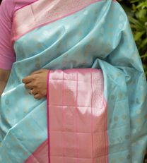 Pastel Blue Kanchipuram Silk Saree2