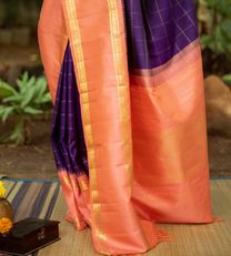 Deep violet Kanchipuram Silk Saree2