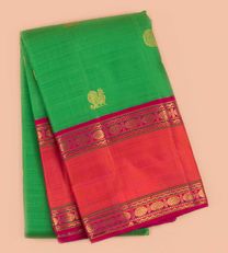 Leaf Green Kanchipuram Silk Saree1