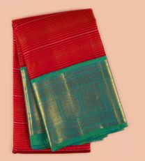 Chilli red Kanchipuram Silk Saree1