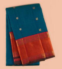 Blue Kanchipuram Silk Saree1