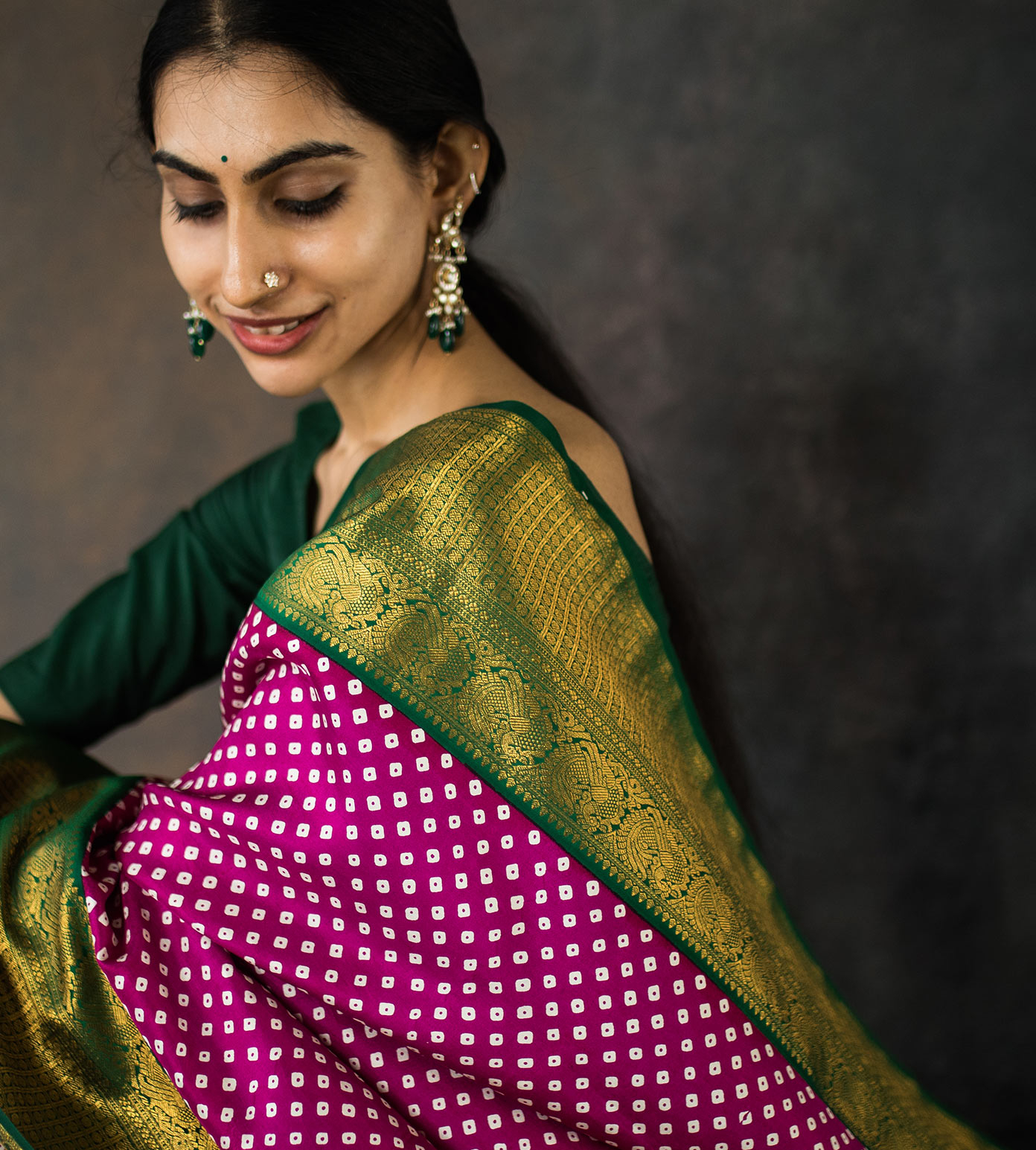 Purple Kanchipuram Silk Saree