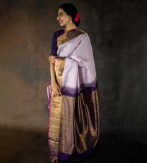 Lavender Kanchipuram Silk Saree1