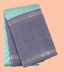 Turquoise Blue Kanchipuram Silk Saree1